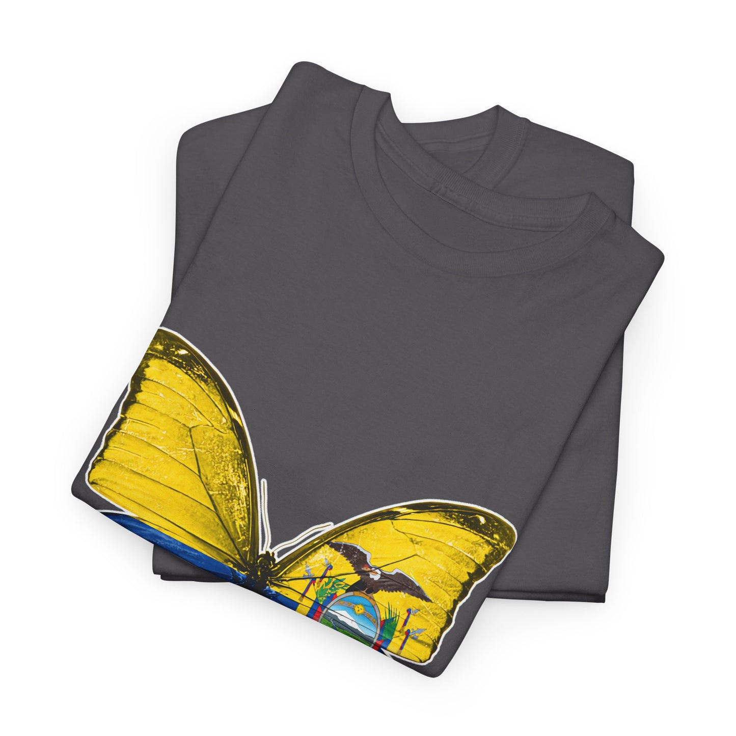 Ecuador Butterfly Tee, Unisex Cotton Shirt, Eco-Friendly Gift, Travel Souvenir, Nature Lover Apparel, Festival Wear, Spring Fashion