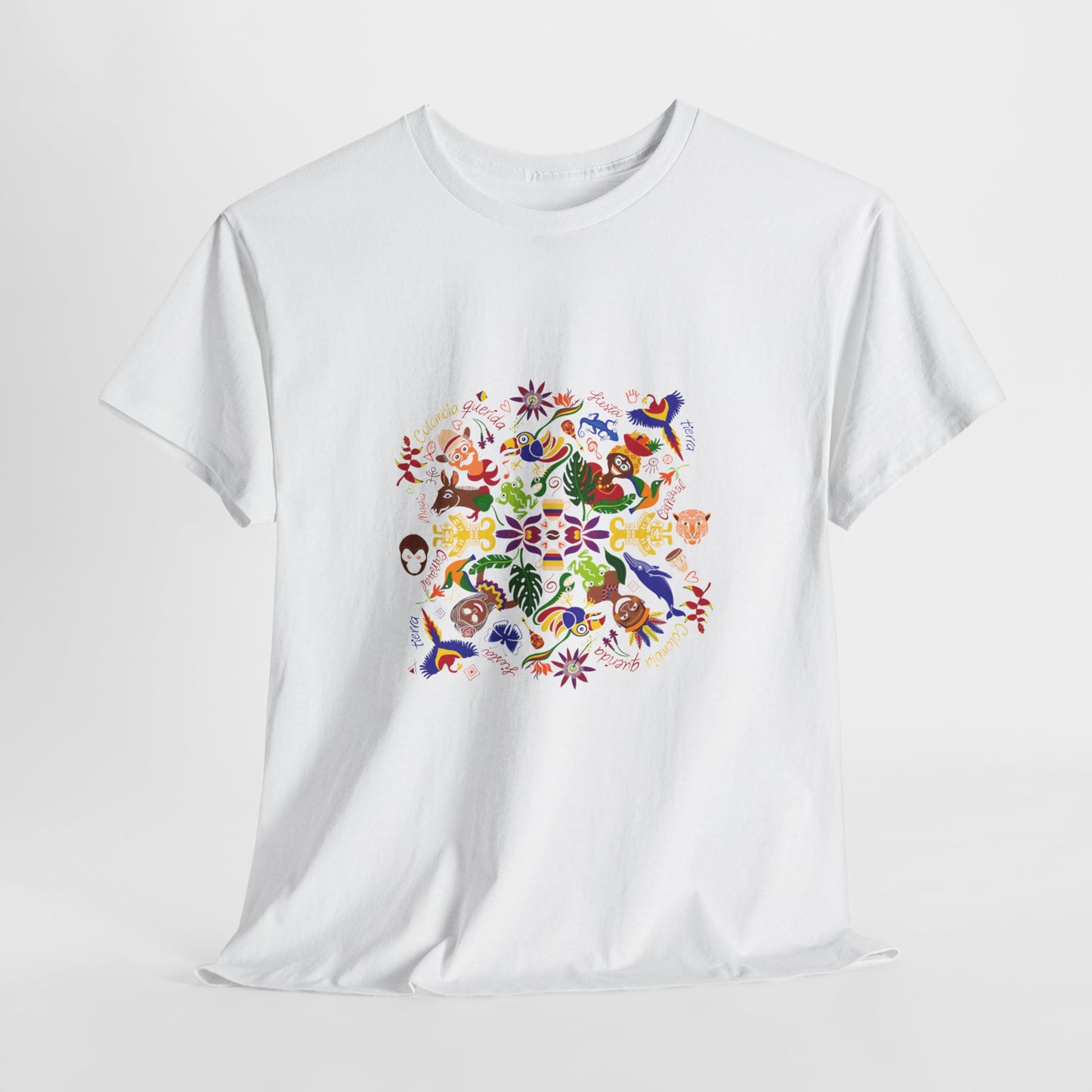 Nature-Themed Unisex Heavy Cotton Tee, Comfortable, Soft Cotton T-shirt, Gift for Nature Lovers, Eco-Friendly, Summer Wear, Colombian