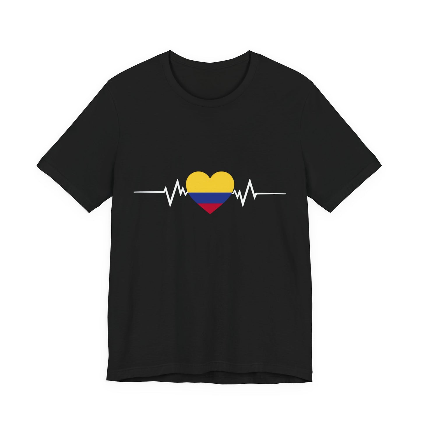 Colombian Heartbeat Tee - Unisex Jersey Short Sleeve T-Shirt, Casual Wear, Gift for Music Lovers, Heartbeat Design, Travel Apparel, [...]