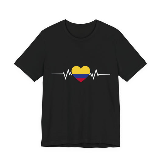 Colombian Heartbeat Tee - Unisex Jersey Short Sleeve T-Shirt, Casual Wear, Gift for Music Lovers, Heartbeat Design, Travel Apparel, [...]