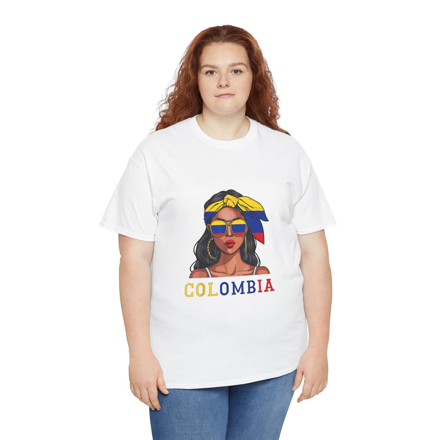 Colombian Girl Design Tee, Camiseta Colombian Girl, T-shirt Colombian, Moda Colombiana