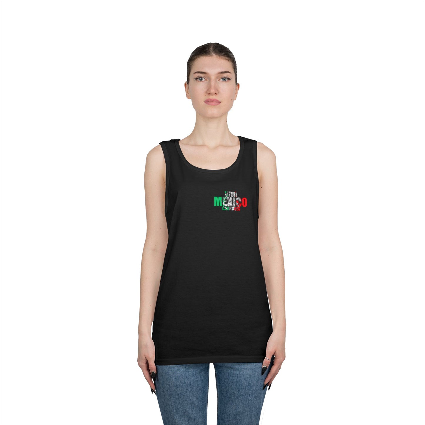 Unisex Heavy Cotton Tank Top - Más Mexicano, Fun Casual Wear, Summer Essentials, Cool Gift for Friends, Statement Tee