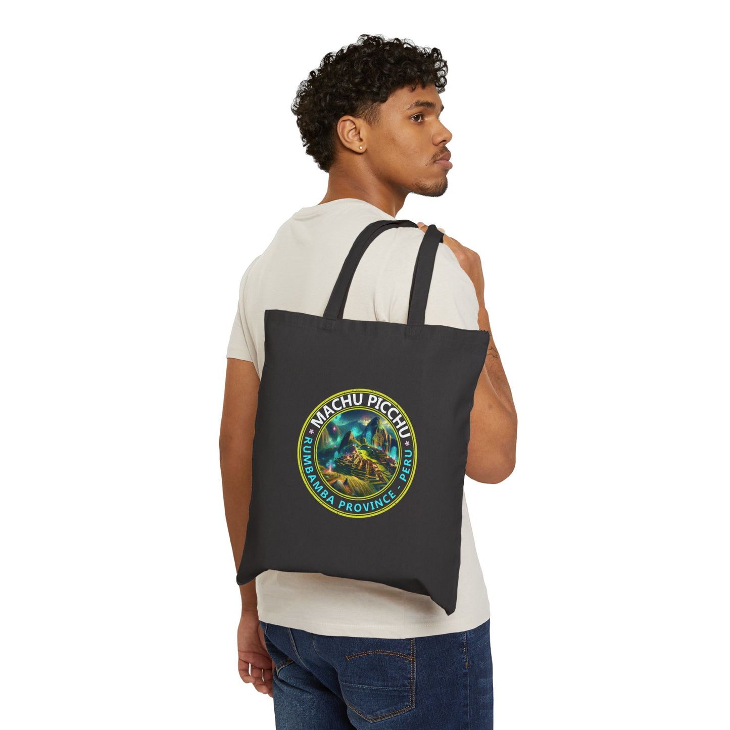 Machu Picchu Adventure Tote Bag, Eco-Friendly Shopper, Travel Accessory, Gift for Hikers, Canvas Bag for Nature Lovers, Bolso Peruano