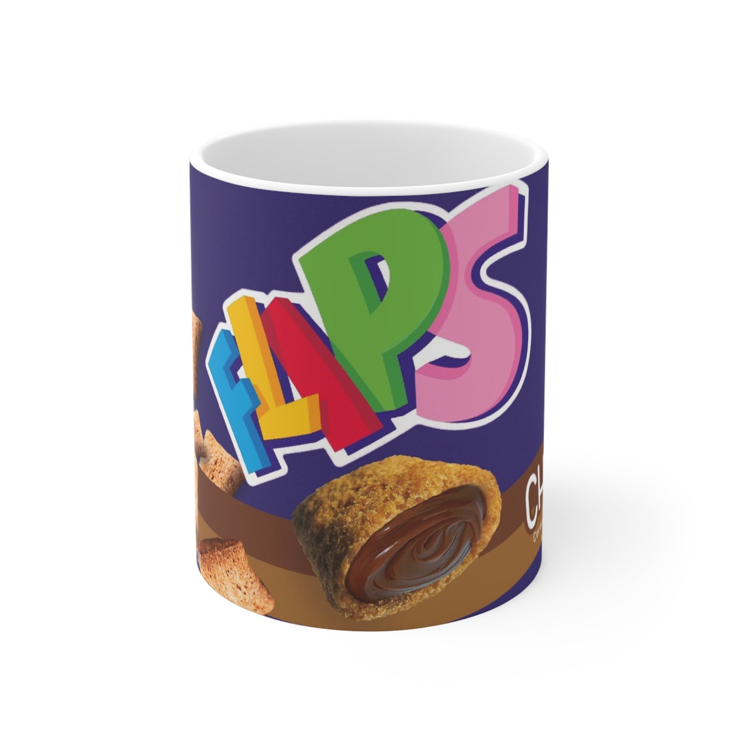 Colorful Flaps Cereal Mug, Fun Breakfast Gift, Coffee Cup, Snack Lover's Mug, Unique Kitchen Decor, Retro Breakfast Vibe, Taza Venezuela