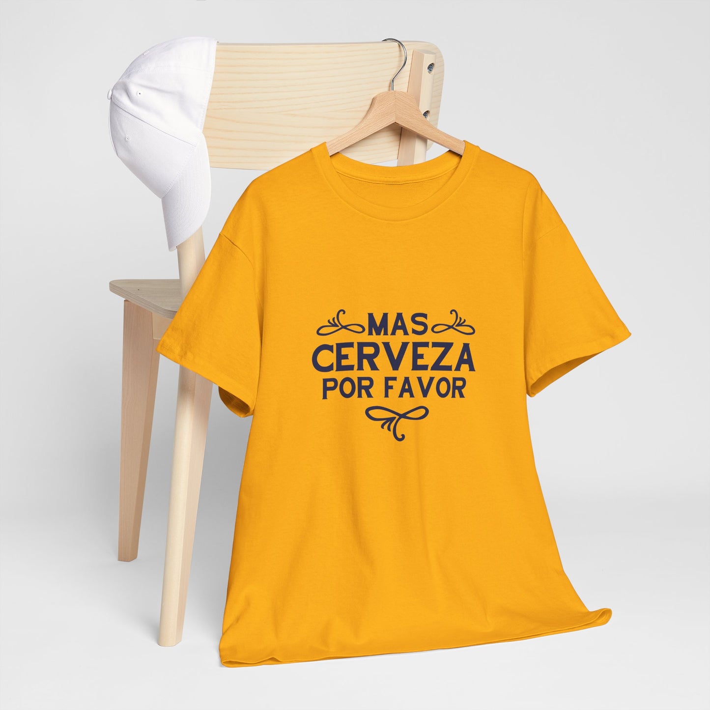 Funny Beer Lover Unisex Tee, Gift for Dad, Birthday Party Shirt, Casual Drinking Top, Humor T-Shirt, Mas Cerveza