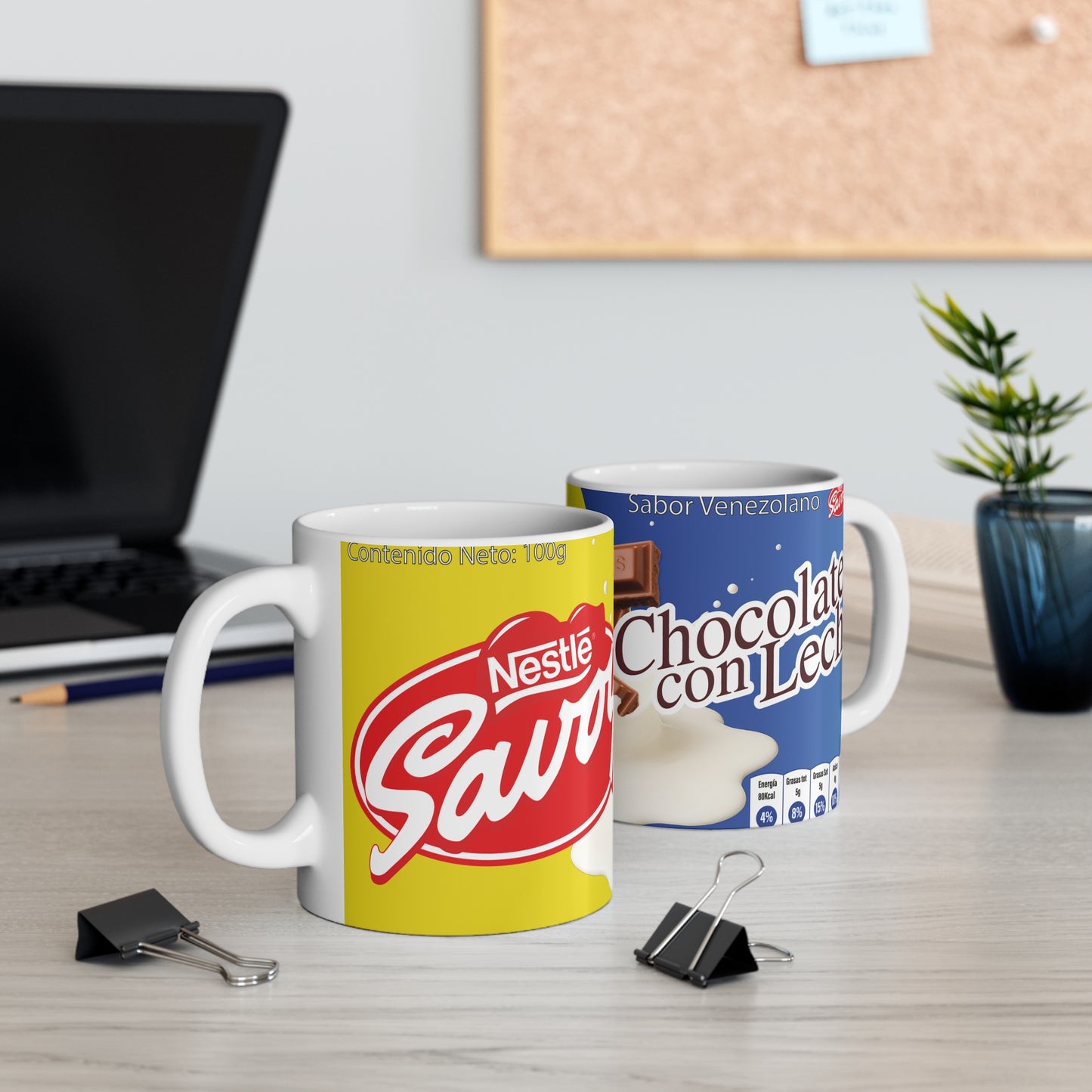 Colorful Chocolate Mug, Fun Gift Mug, Cozy Coffee Mug, Retro Design Mug, Nestlé Inspired Mug, Taza Venezolana