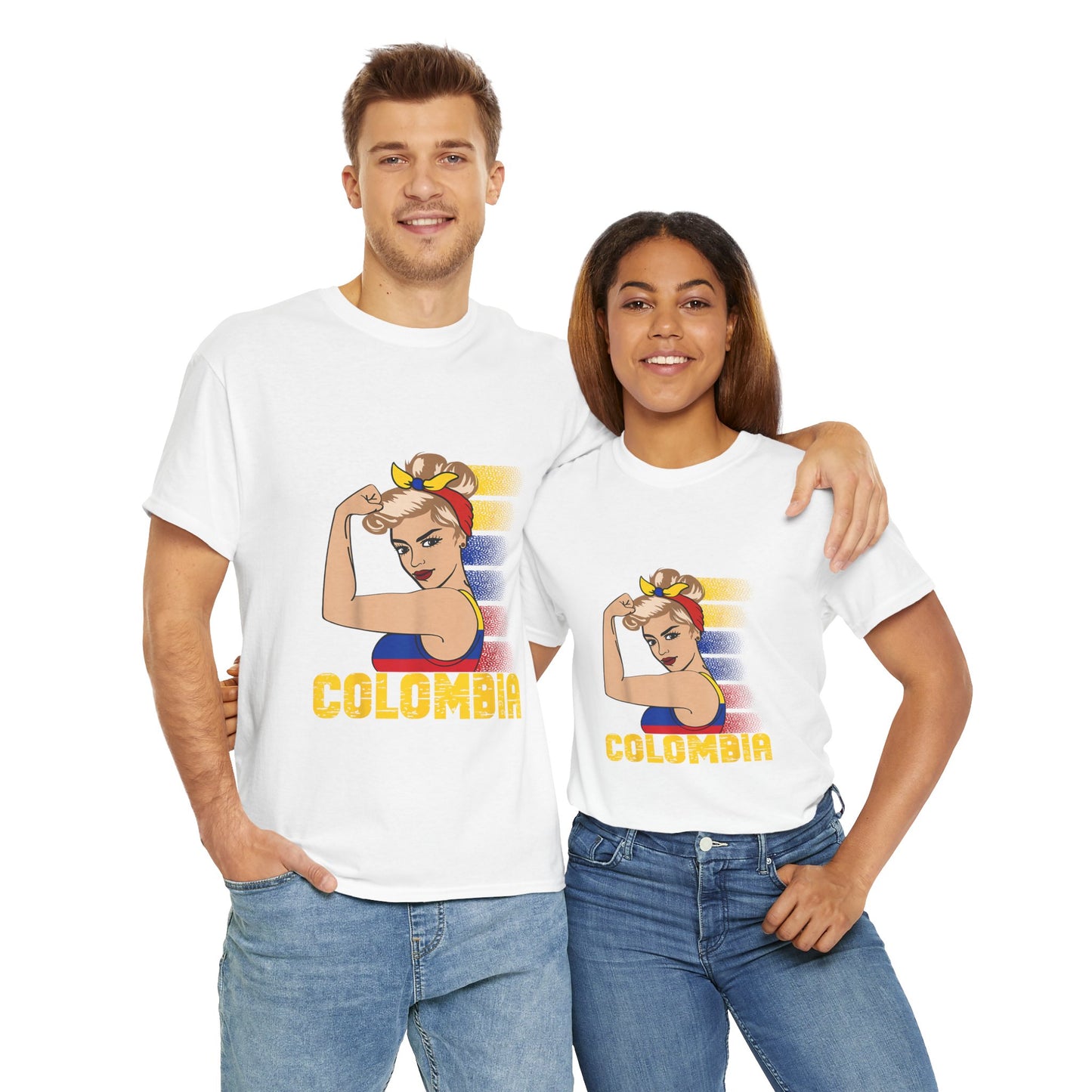 Colombian Girl Design Tee, Camiseta Colombian Girl, T-shirt Colombian, Moda Colombiana