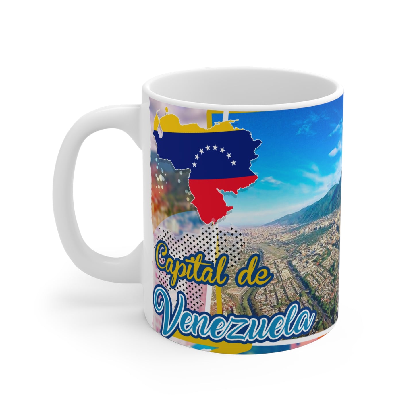 Venezuelan Cityscape 11oz Mug, Coffee Lover Gift, Unique Travel Souvenir, Colorful Home Decor, Personalized Drinkware, Taza Venezuela