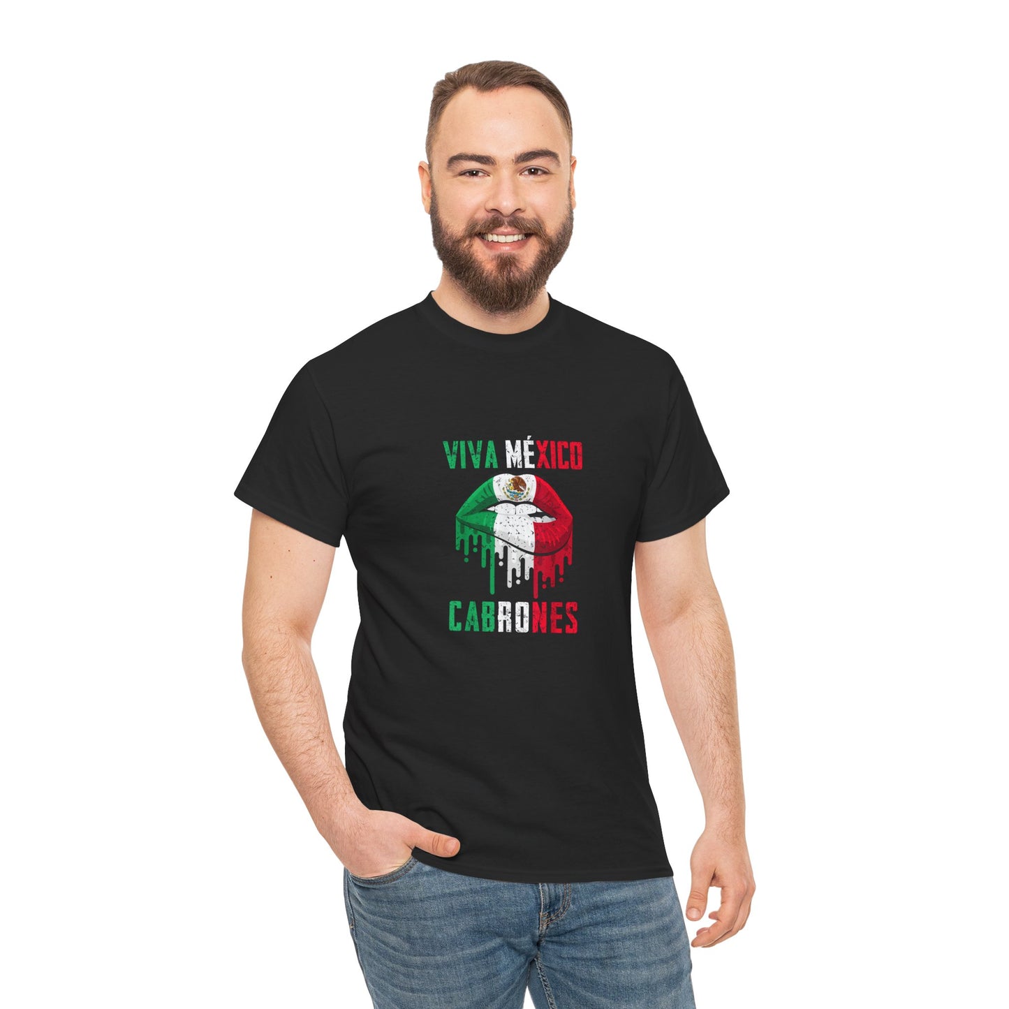 Viva México Cabrones Tee, Unisex Heavy Cotton Shirt, Mexican Pride T-Shirt, Casual Top, Gift for Celebrations
