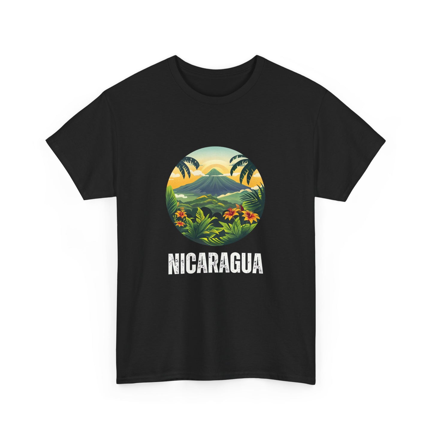 Nicaragua Tropical Landscape Tee, Casual Wear, Travel Souvenir, Nature Lover Gift, Summer Outfit, Graphic T-Shirt