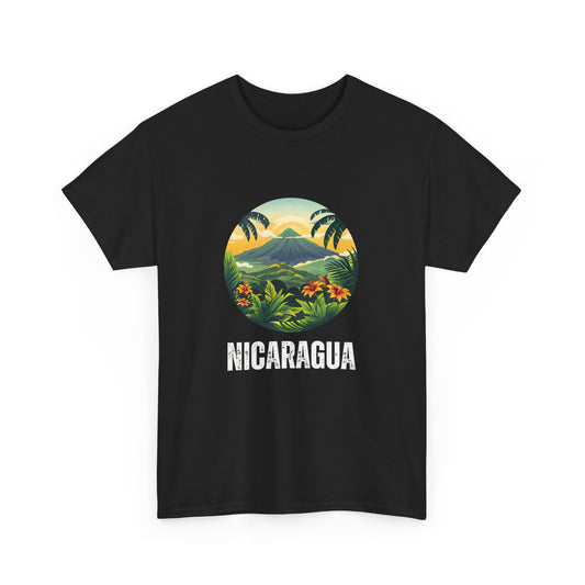 Nicaragua Tropical Landscape Tee, Casual Wear, Travel Souvenir, Nature Lover Gift, Summer Outfit, Graphic T-Shirt