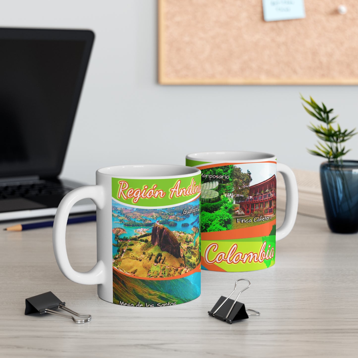 Andina Region Travel Mug, Coffee Lover Gift, Adventure Mug, Retro Souvenir Drinkware, Nature Lover's Cup, Colombia Mug