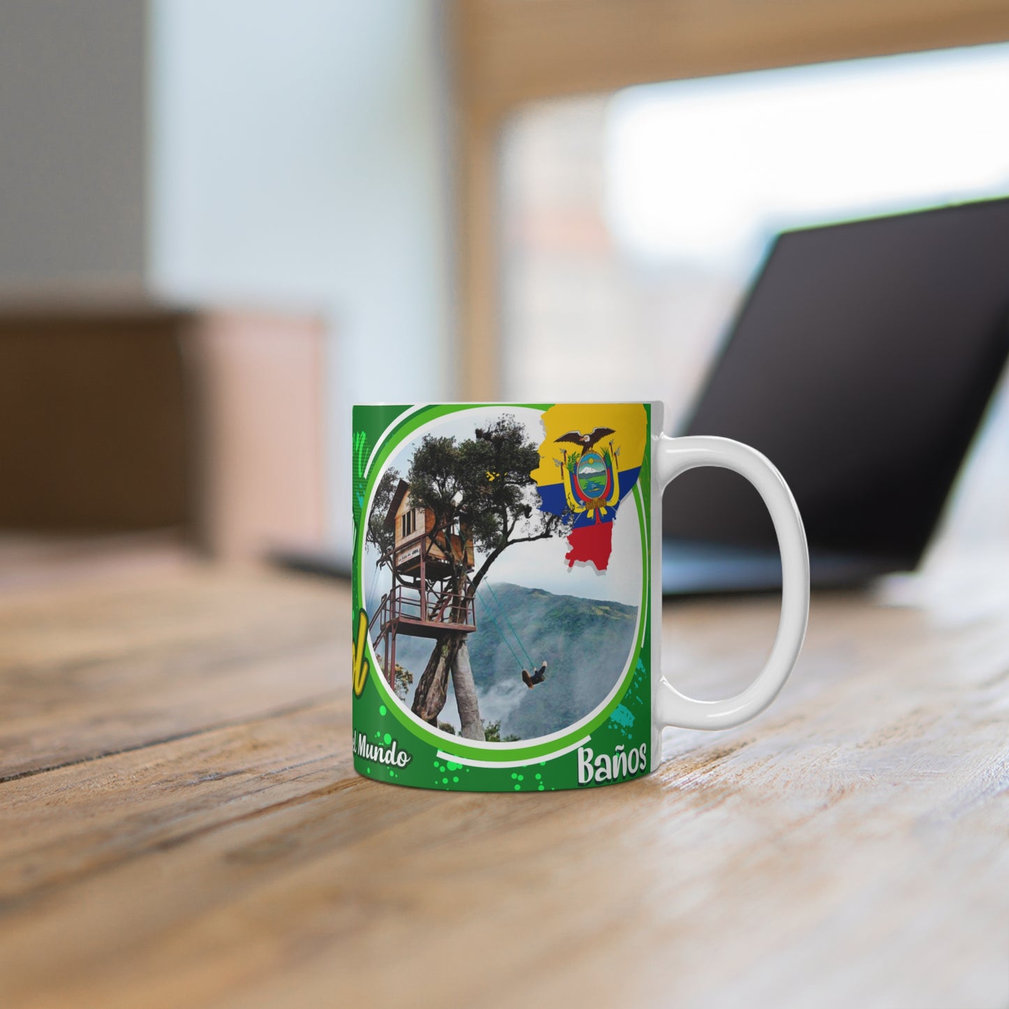 Ecuador Tree House Mug, Casa del Árbol Coffee Cup, Eco-Friendly Travel Gift, Adventure Souvenir, Unique Experience Mug, Taza Ecuador