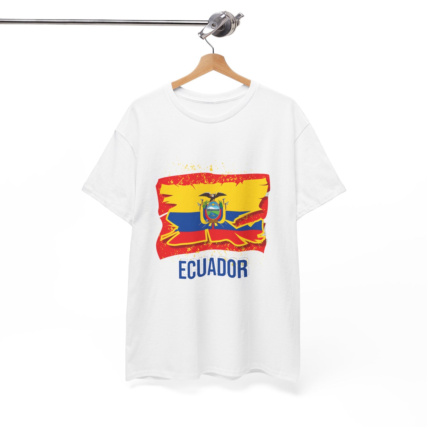 Ecuador Flag Unisex Heavy Cotton Tee, Ecuadorian Pride Shirt, Travel Gift, Casual Wear, Summer T-Shirt, Camiseta Ecuador