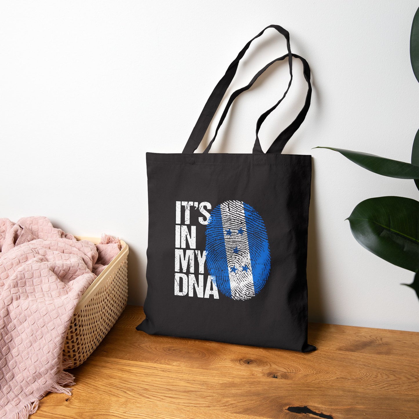 Honduran Pride Cotton Canvas Tote Bag, Eco-Friendly Shopper, Beach Bag, Gift for Travel Lovers, Sustainable Accessory, It's in My DNA