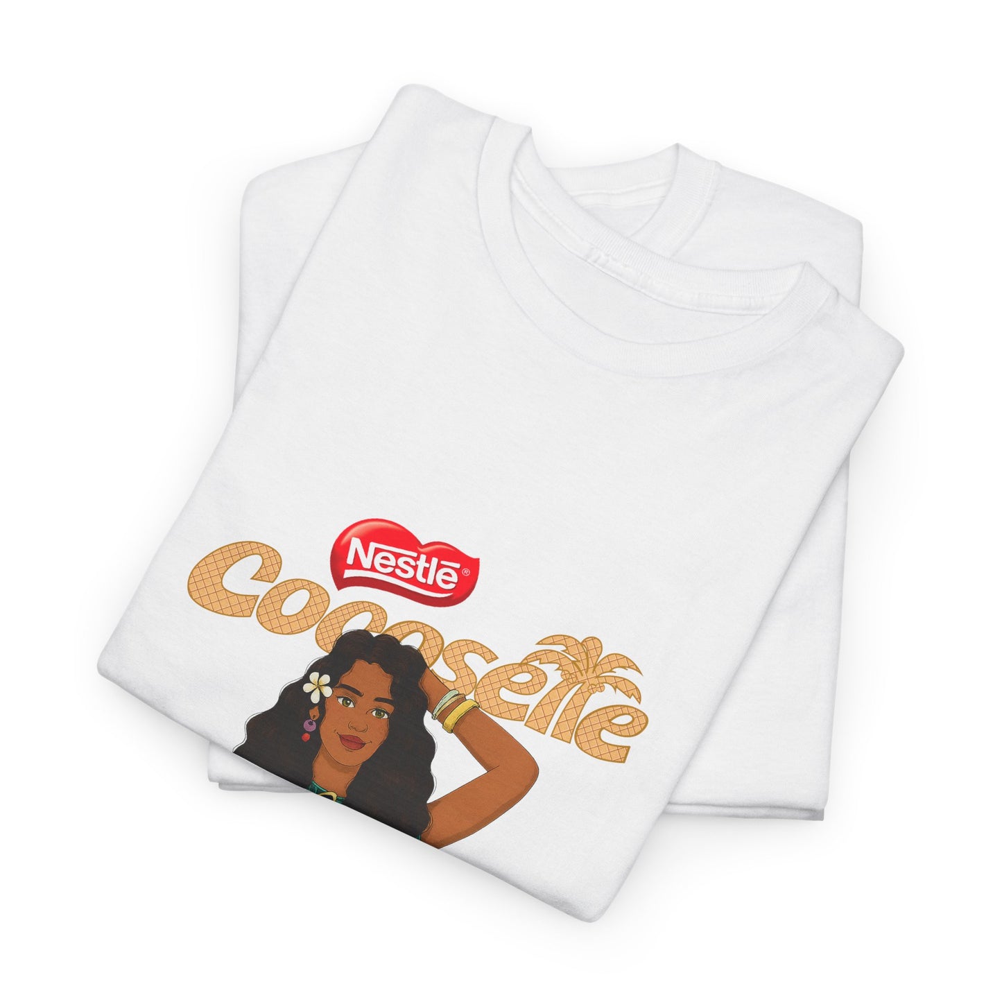 Coconut Vibes Unisex Heavy Cotton Tee, Tropical T-Shirt, Beachwear, Summer Outfit, Vacation Shirt, Casual Streetwear