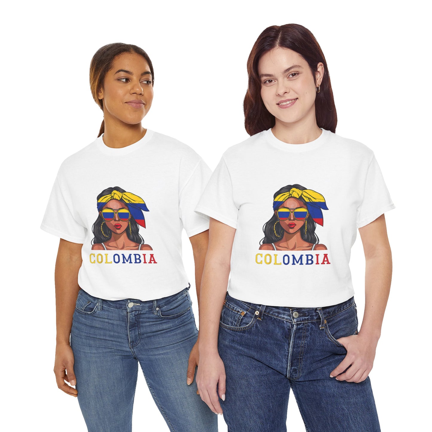 Colombian Girl Design Tee, Camiseta Colombian Girl, T-shirt Colombian, Moda Colombiana