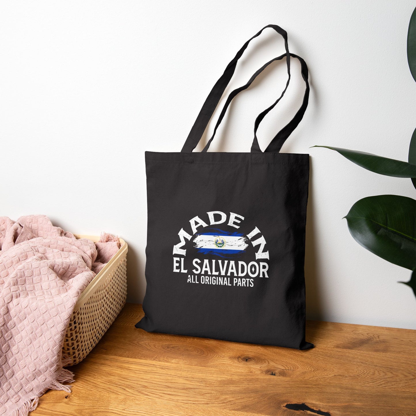 Made in El Salvador Cotton Canvas Tote Bag - Eco-Friendly Shopper, Gift for Travelers, Unique Souvenir, Everyday Tote