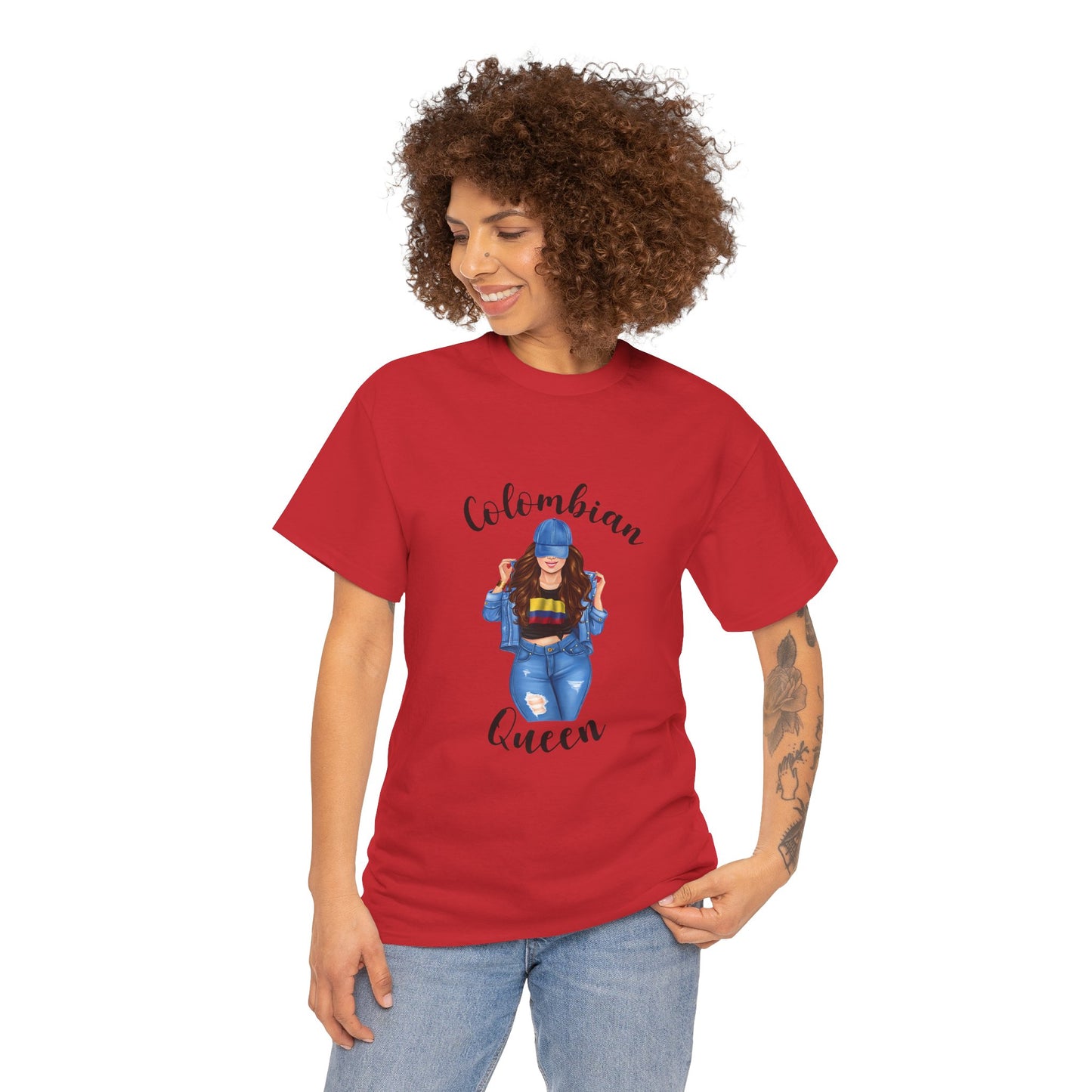 Colombian Girl Design Tee, Camiseta Colombian Girl, T-shirt Colombian, Moda Colombiana