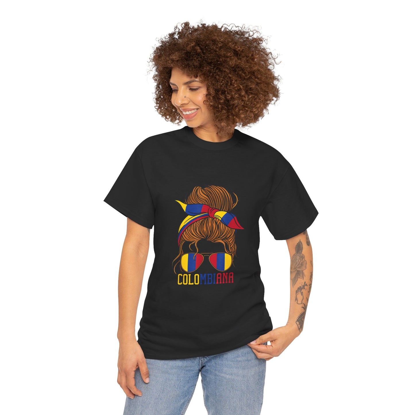 Colombian Girl Design Tee, Camiseta Colombian Girl, T-shirt Colombian, Moda Colombiana