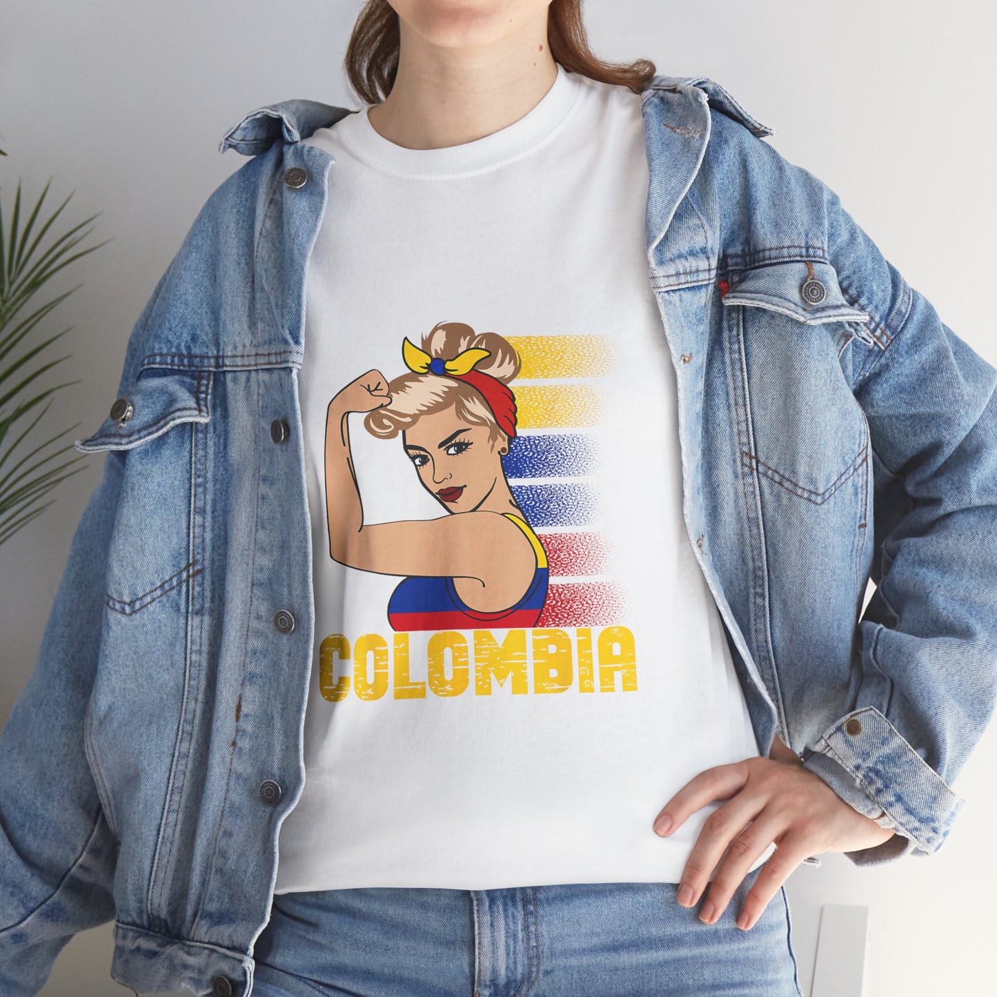 Colombian Girl Design Tee, Camiseta Colombian Girl, T-shirt Colombian, Moda Colombiana