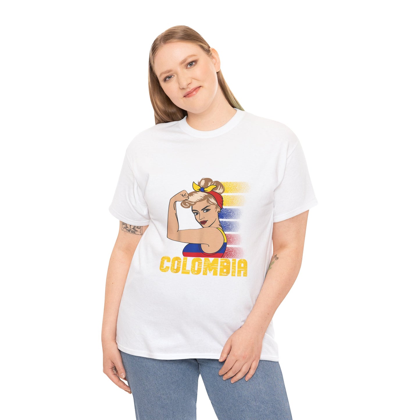 Colombian Girl Design Tee, Camiseta Colombian Girl, T-shirt Colombian, Moda Colombiana