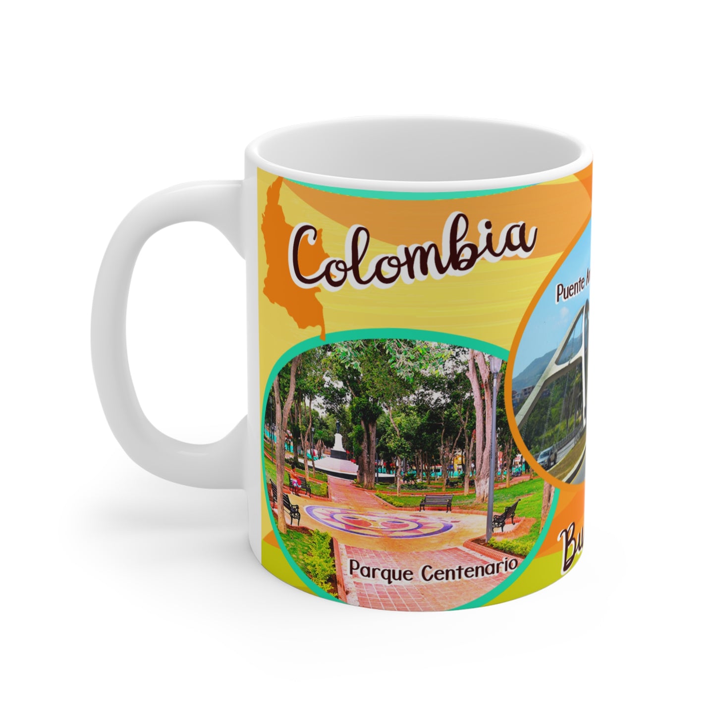 Bucaramanga Travel Mug, Colombian Souvenir Cup, Coffee Lover Gift, Colorful Scenic Mug, Personalized Travel Keepsake