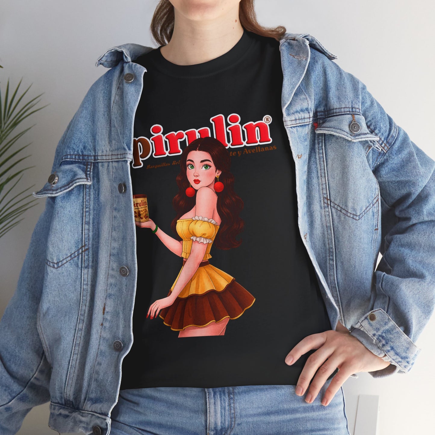 Vintage Style Graphic Tee with Retro Girl Design | Unisex Cotton T-Shirt, Casual Wear, Gift Idea, Summer Fashion, Statement Shirt, Pirulin