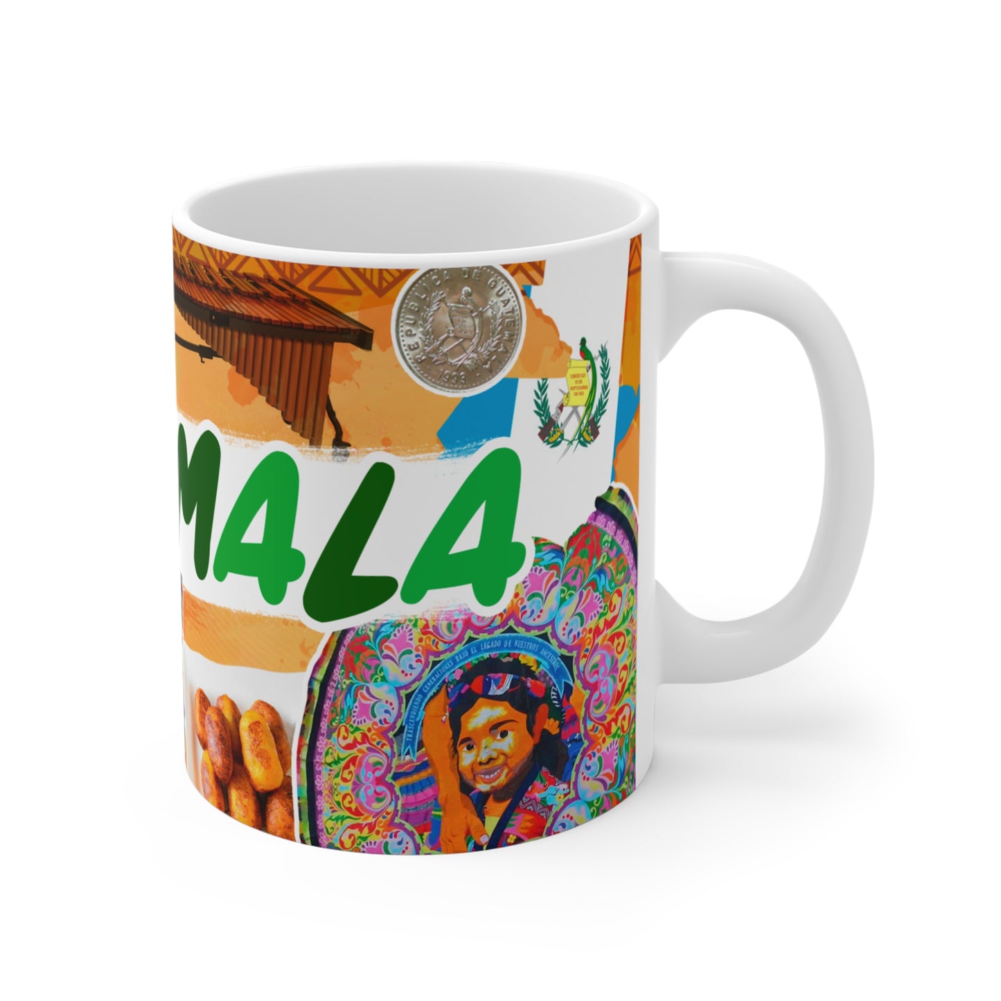 Vibrant Guatemalan Travel Mug | Perfect Gift for Travelers, Coffee Lovers, Souvenir Mug, Guatemala Theme, Colorful Drinkware, Taza Guatemala