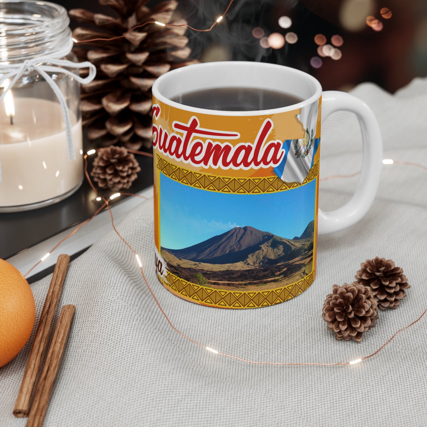 Guatemala Volcano Pacaya Mug, Travel Souvenir Cup, Gift for Adventurers, Coffee Lover's Mug, Nature Photography Drinkware, Taza Guatemala