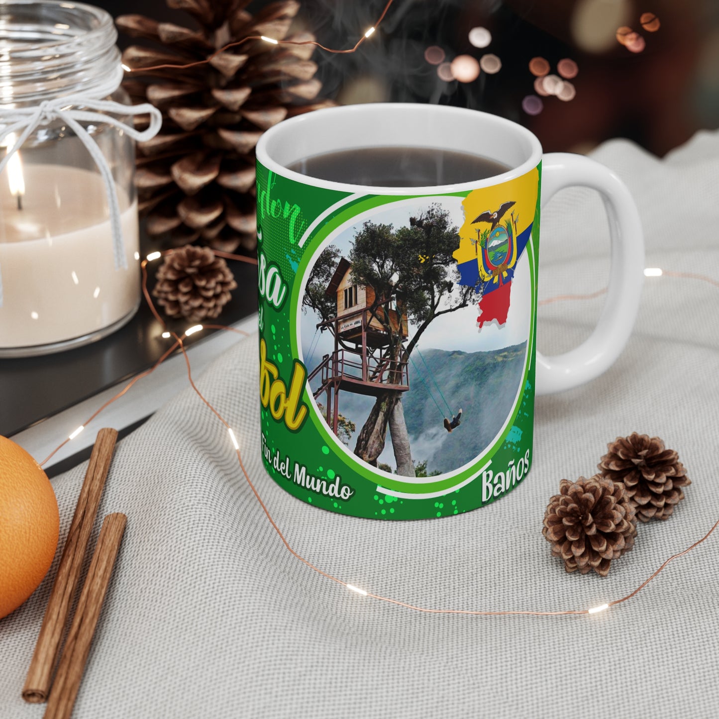 Ecuador Tree House Mug, Casa del Árbol Coffee Cup, Eco-Friendly Travel Gift, Adventure Souvenir, Unique Experience Mug, Taza Ecuador