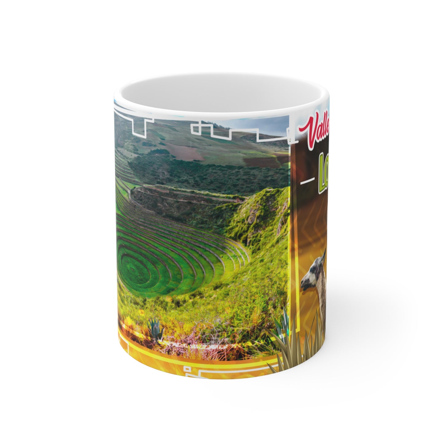 Peruvian Landscape Mug - 11oz Ceramic Coffee Cup, Gift for Travel Lovers, Nature Enthusiasts, Home & Kitchen Decor, Taza Perú