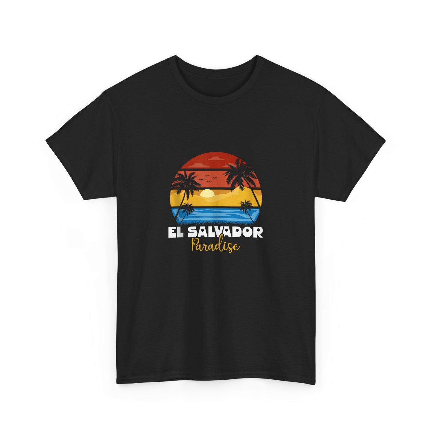 El Salvador Paradise Unisex Heavy Cotton Tee, Vacation Shirt, Beachwear, Gift for Travelers, Summer Apparel, Tropical Vibe