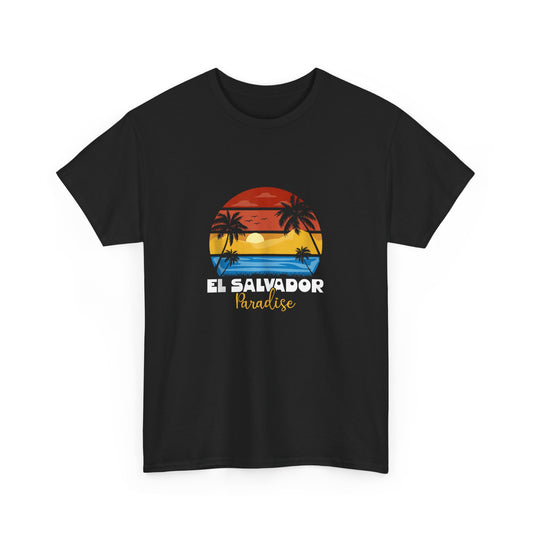 El Salvador Paradise Unisex Heavy Cotton Tee, Vacation Shirt, Beachwear, Gift for Travelers, Summer Apparel, Tropical Vibe