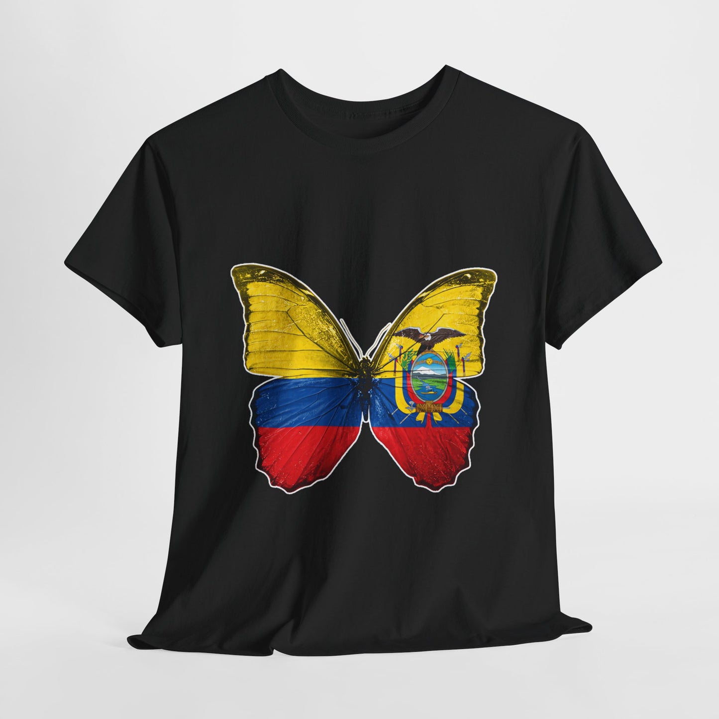 Ecuador Butterfly Tee, Unisex Cotton Shirt, Eco-Friendly Gift, Travel Souvenir, Nature Lover Apparel, Festival Wear, Spring Fashion