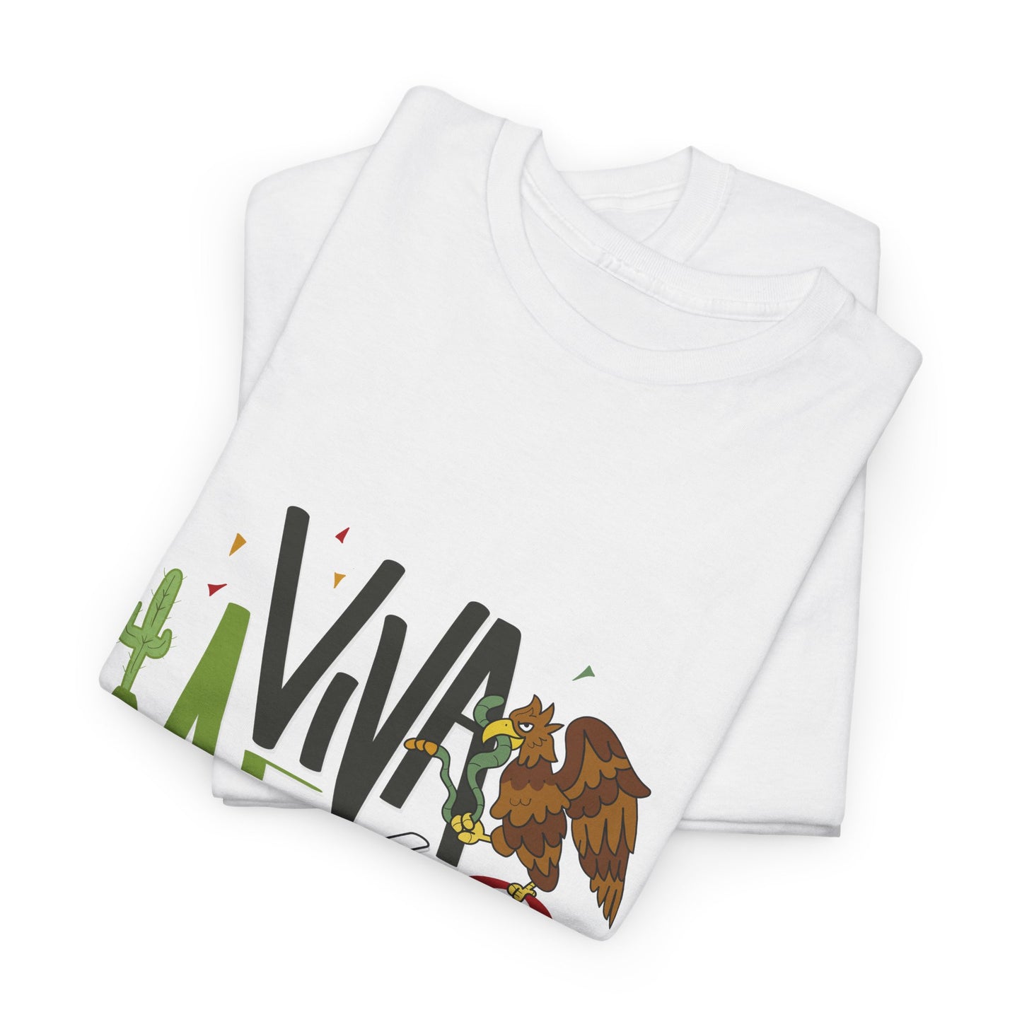 Viva Mexico Unisex Heavy Cotton Tee, Casual Summer Shirt, Travel Tee, Mexico Pride T-Shirt, Gift for Language Lovers