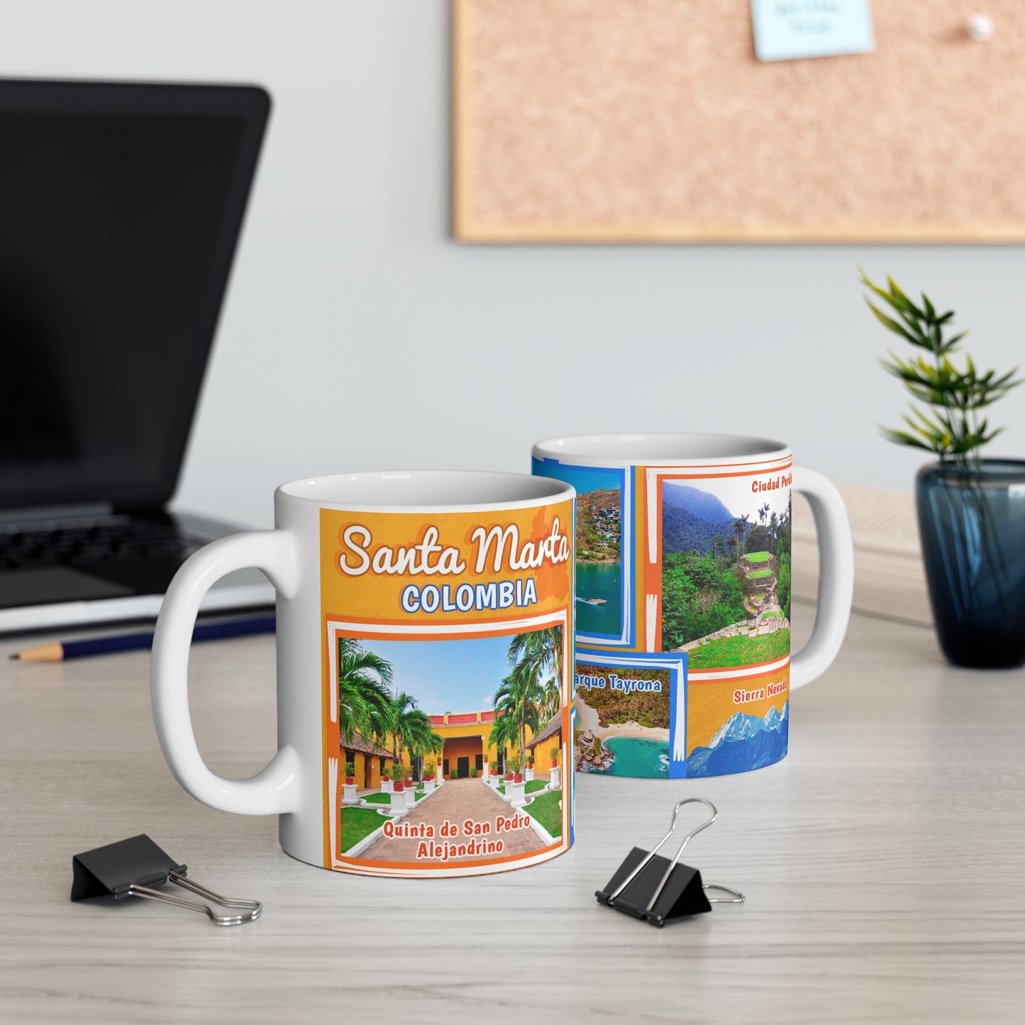Santa Marta Mug with Tropical Destinations Design, Colorful Coffee Cup, Gift for Travelers, Vacation Memory Mug, Summer Vibes [...]