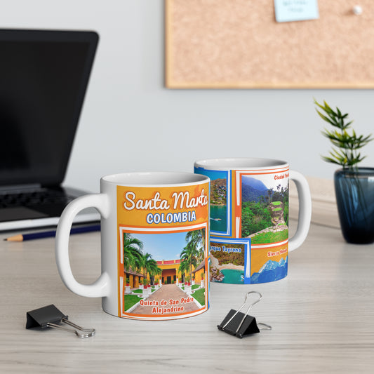 Santa Marta Mug with Tropical Destinations Design, Colorful Coffee Cup, Gift for Travelers, Vacation Memory Mug, Summer Vibes [...]