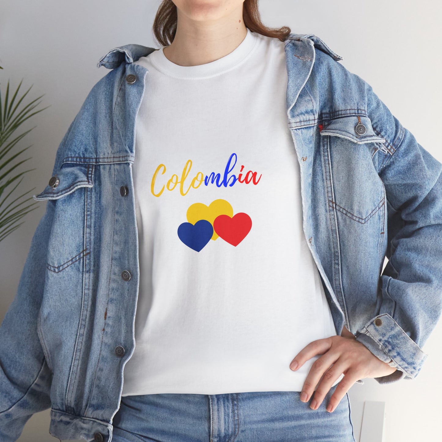 Colombia Love Heart Unisex Tee, Casual Tee, Travel Shirt, Gift for Colombians, Pride Apparel, Summer Fashion