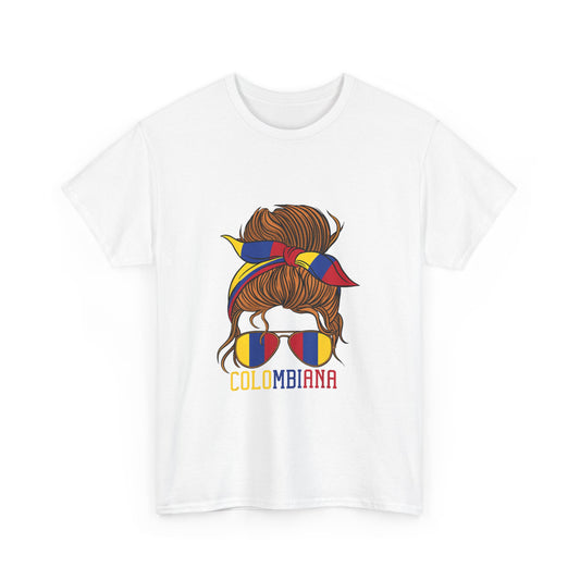 Colombian Girl Design Tee, Camiseta Colombian Girl, T-shirt Colombian, Moda Colombiana