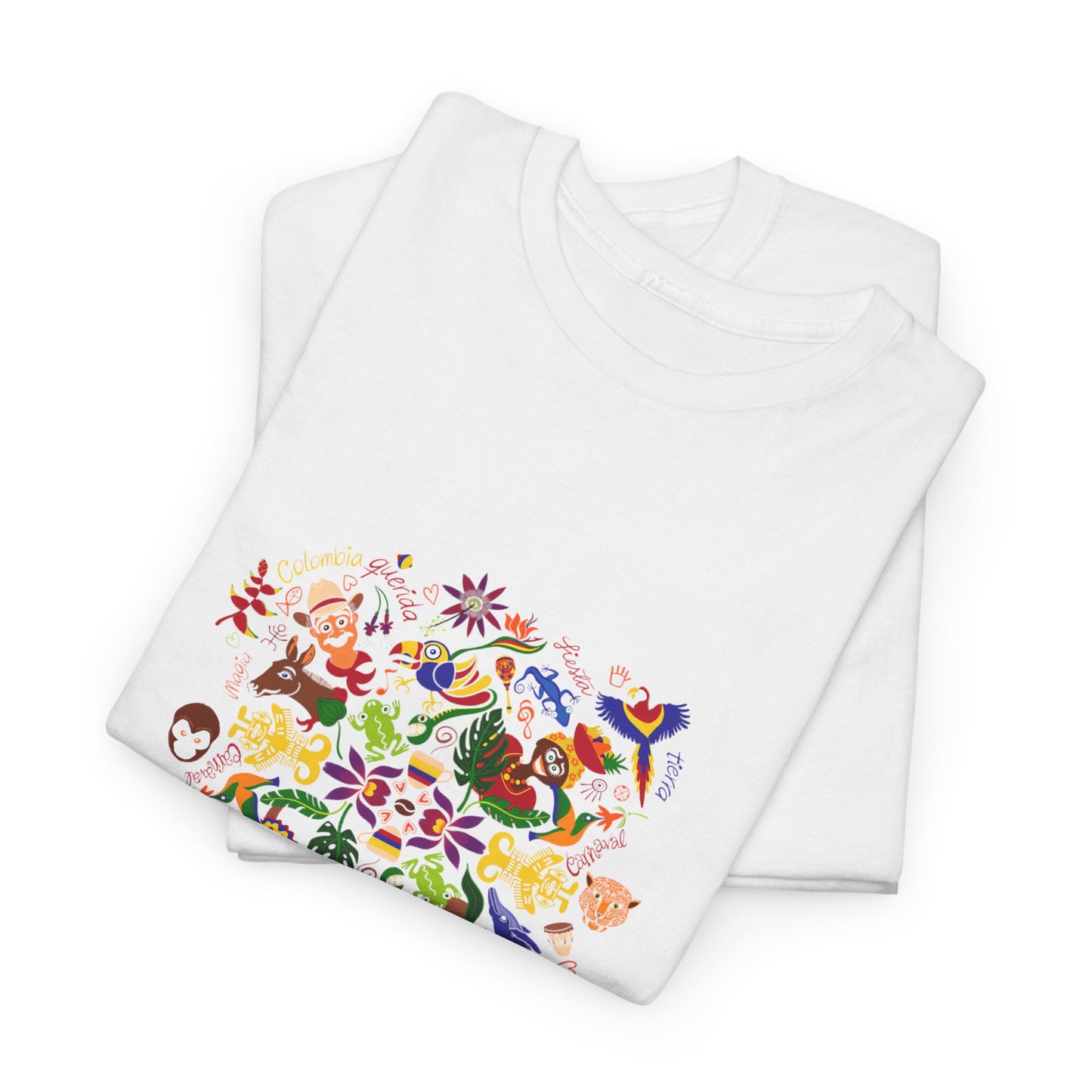 Nature-Themed Unisex Heavy Cotton Tee, Comfortable, Soft Cotton T-shirt, Gift for Nature Lovers, Eco-Friendly, Summer Wear, Colombian