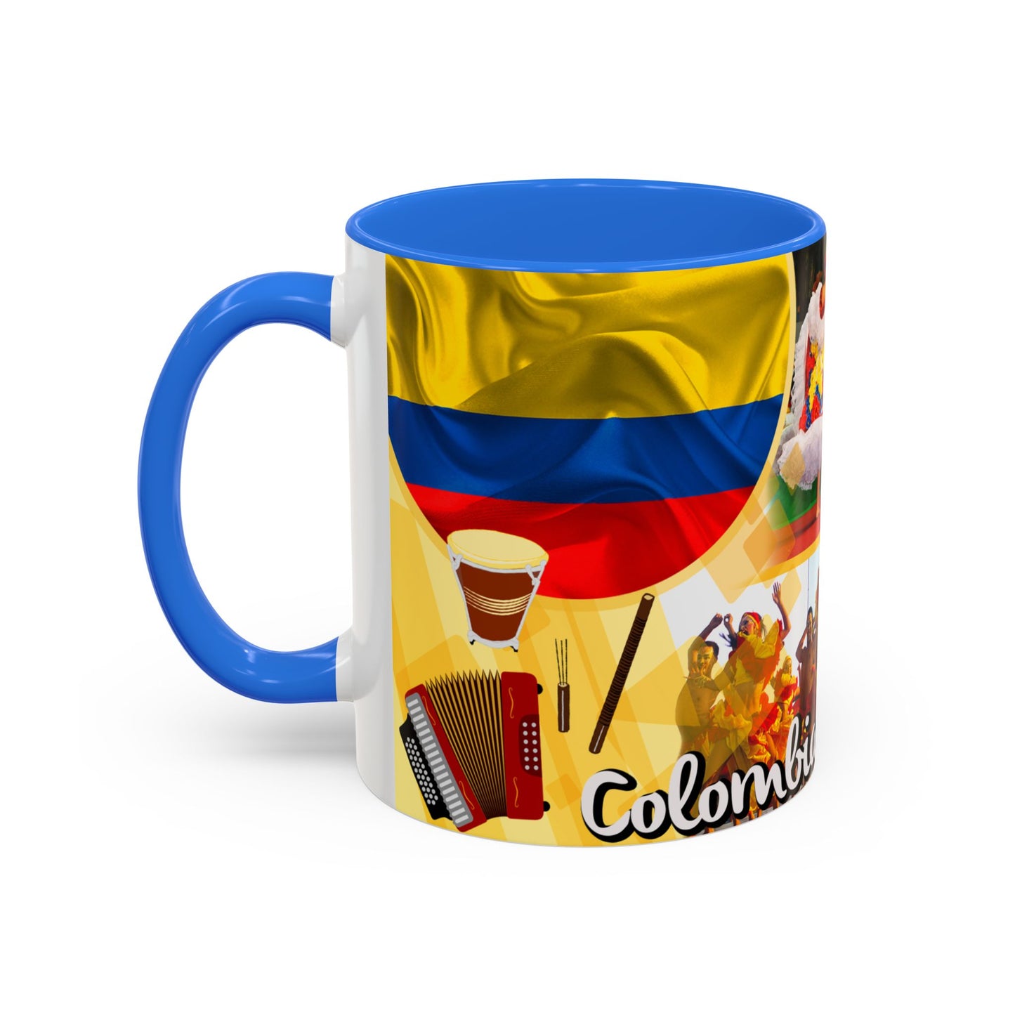 Colorful Colombian Art Mugs, Coffee Cup, Unique Gift, Vibrant Design, Home Decor, Cultural Celebrations