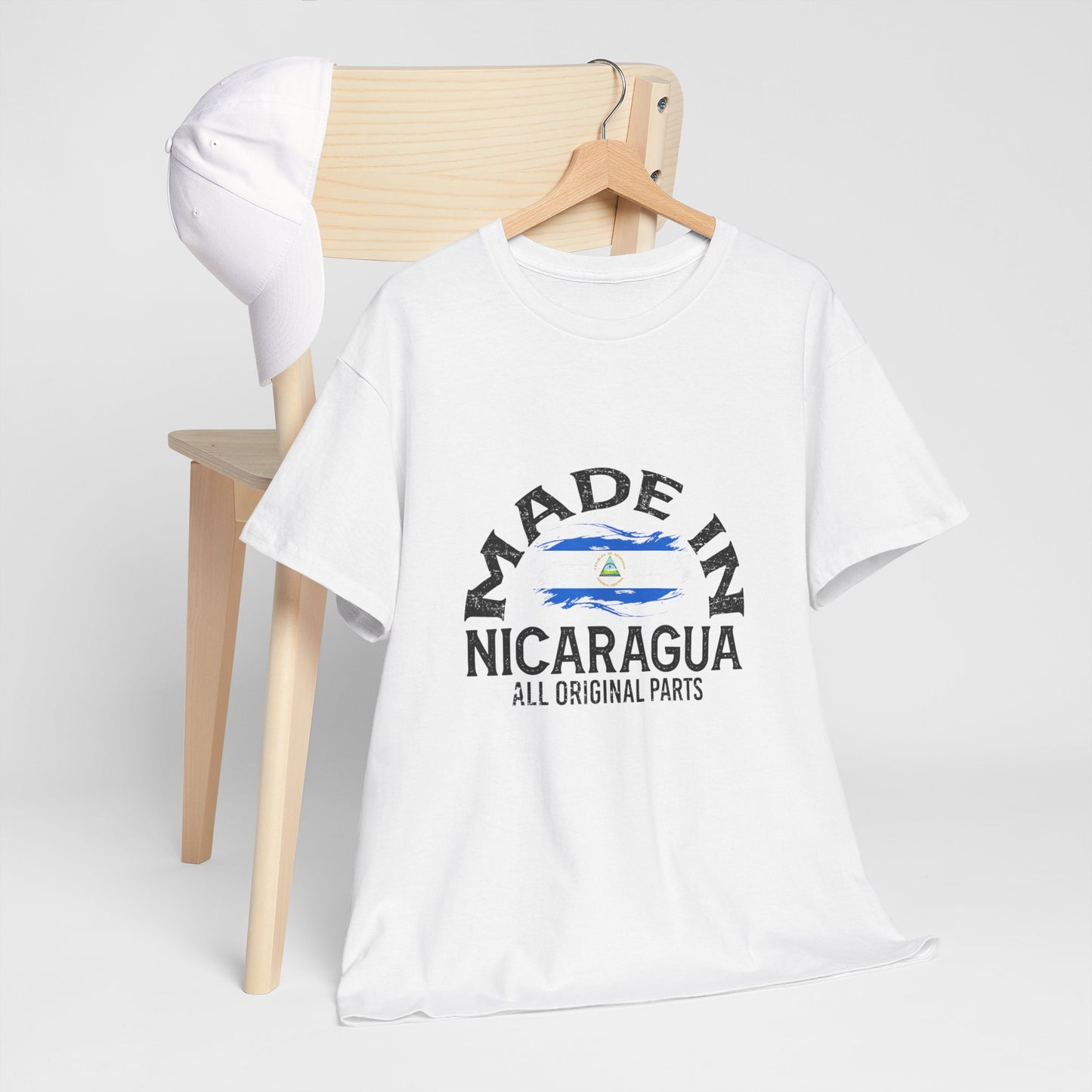 Made in Nicaragua Unisex Heavy Cotton Tee | Vintage Graphic T-Shirt, Travel Souvenir, Casual Wear, Gift for Travelers, Summer Apparel