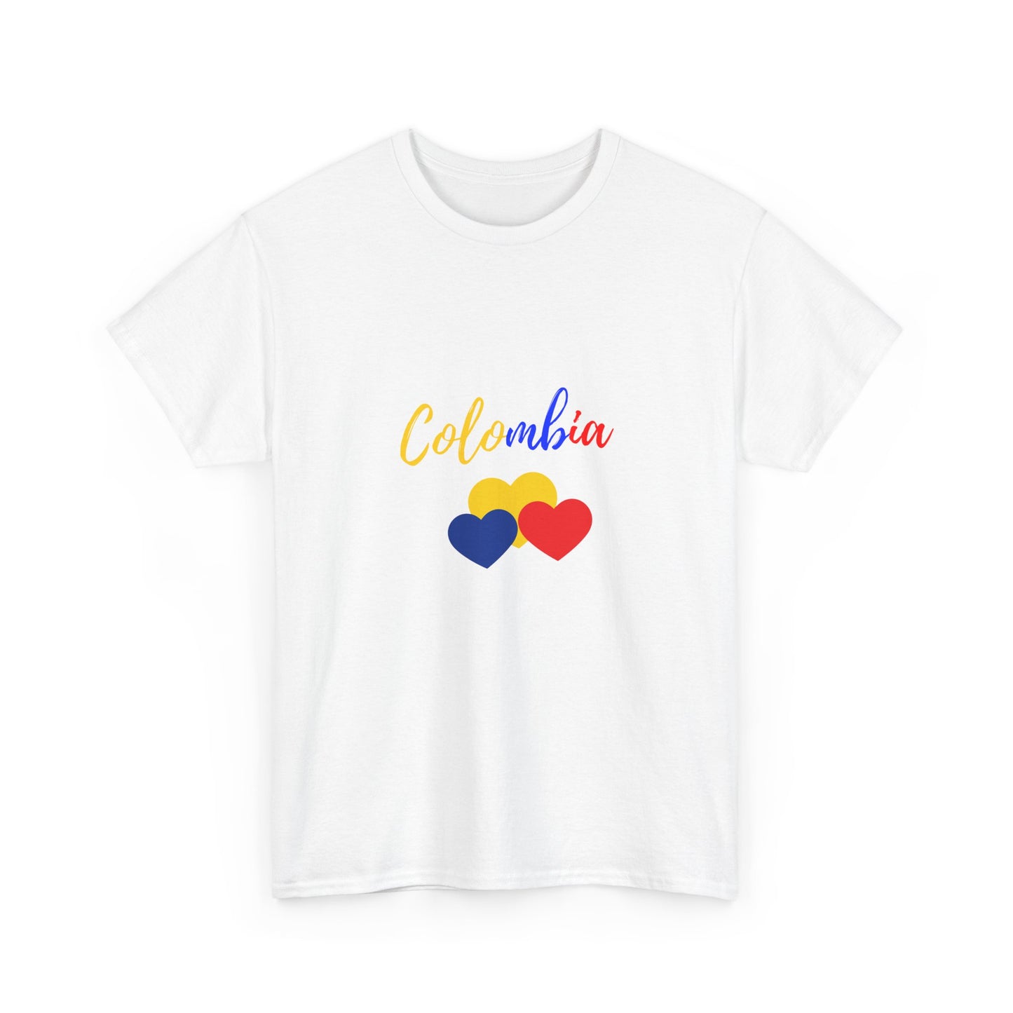 Colombia Love Heart Unisex Tee, Casual Tee, Travel Shirt, Gift for Colombians, Pride Apparel, Summer Fashion
