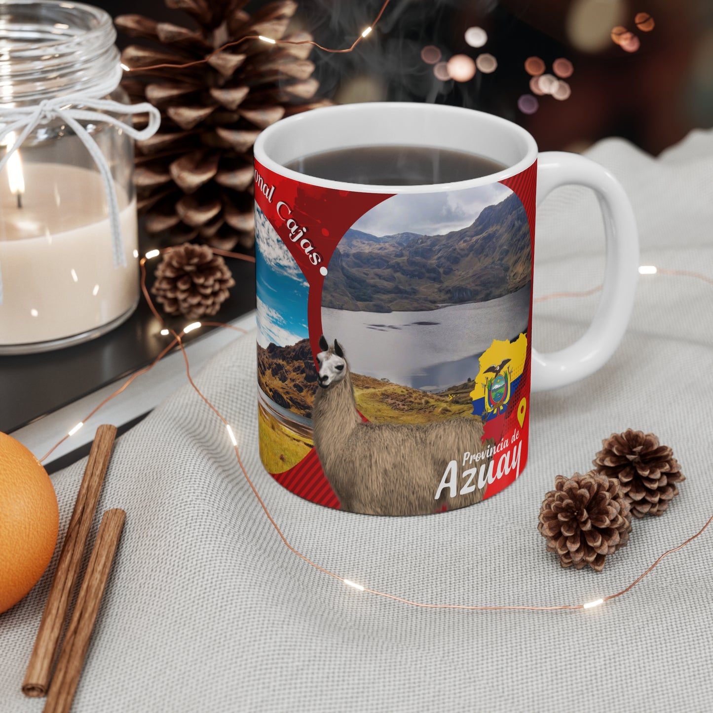 Ecuador Thematic Travel Mug - Scenic Souvenir Coffee Cup, Perfect Gift for Travelers, Nature Lovers, or as a Unique Keepsake, Taza Ecuador