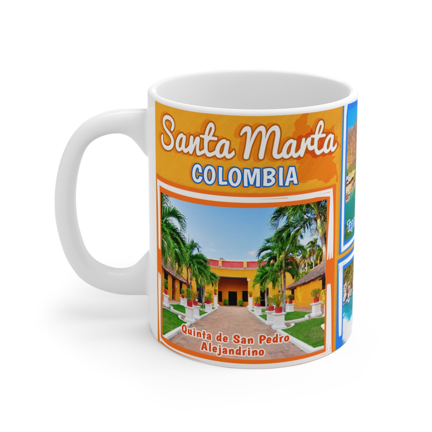 Santa Marta Mug with Tropical Destinations Design, Colorful Coffee Cup, Gift for Travelers, Vacation Memory Mug, Summer Vibes [...]