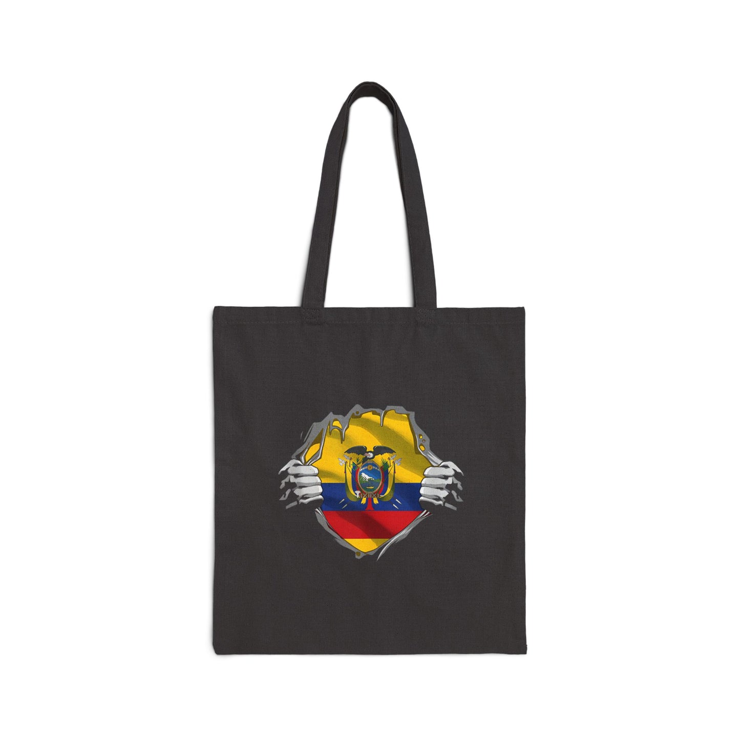 Ecuador Pride Cotton Canvas Tote Bag | Eco-Friendly Shopping Bag, Reusable Tote, Gifts for Travelers, Festival Bag, Pride Merchandise