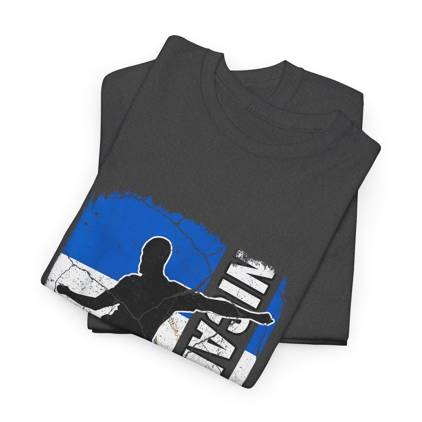 Nicaragua Soccer Unisex Heavy Cotton Tee, Casual T-Shirt, Sportswear, Gift for Soccer Fans, Travel Souvenir