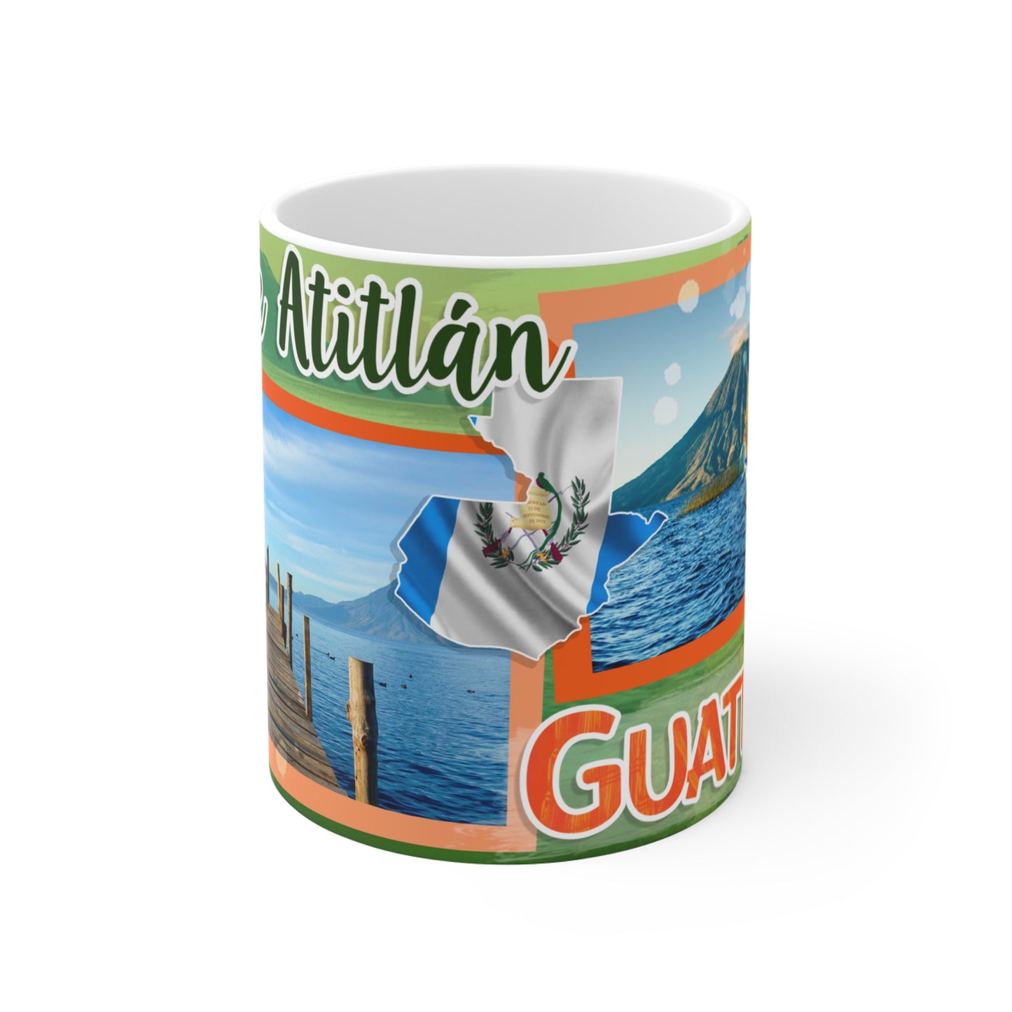 Atitlán Lake Mug, Guatemalan Coffee Cup, Travel Souvenir, Nature Lover Gift, Lake Atitlán Decor, Scenic Drinkware, Taza Guatemala