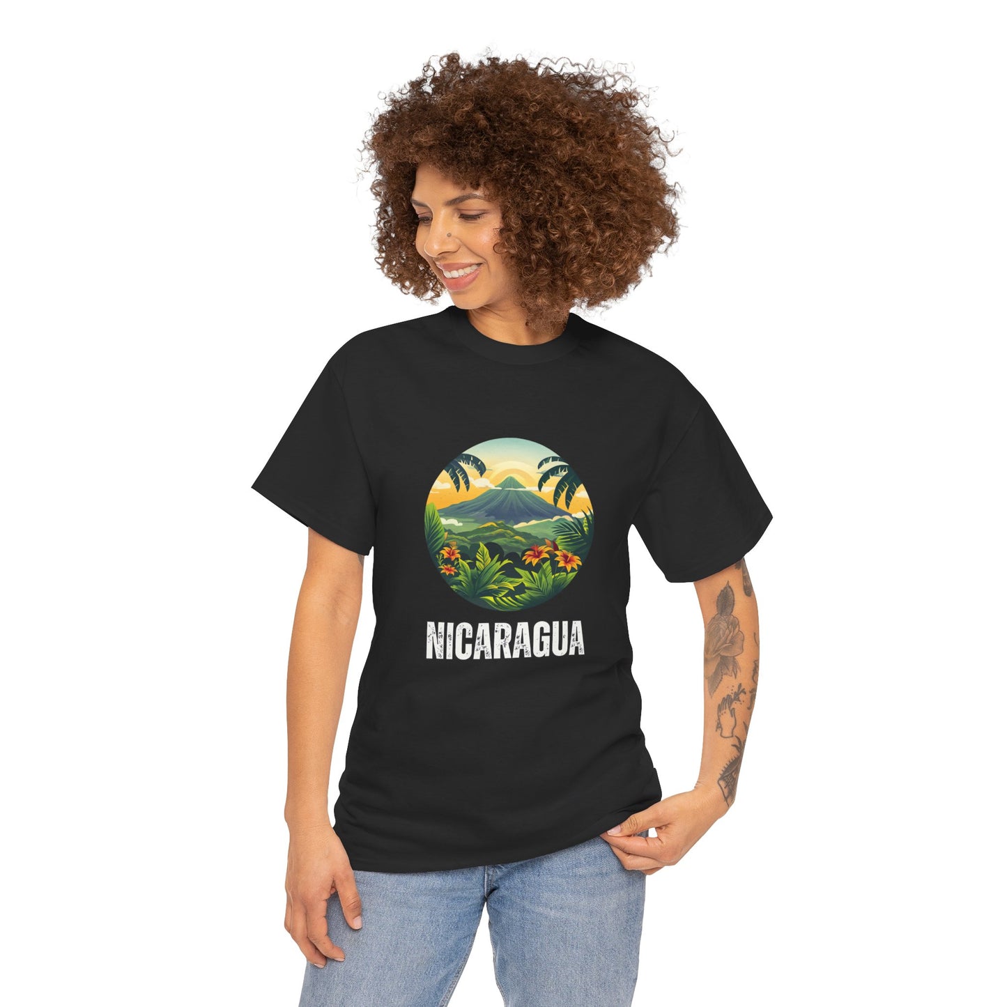 Nicaragua Tropical Landscape Tee, Casual Wear, Travel Souvenir, Nature Lover Gift, Summer Outfit, Graphic T-Shirt